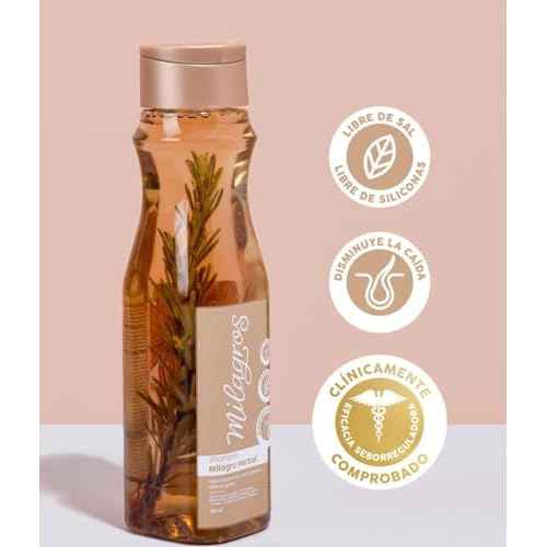 Milagros Shampoo Herbal & Tratamiento Biorepolarizador | Combate caida del cabello y promueve su crecimiento | Tratamiento de Colombia Milagros ideal para cabello muy danado