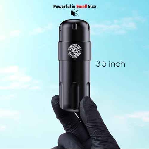 Dragonhawk Beginner Tattoo Kit Wireless Complete Tattoo Gun Machine Kit Rca Jack Battery Power Supply 2 Black Safe Tattoo Inks