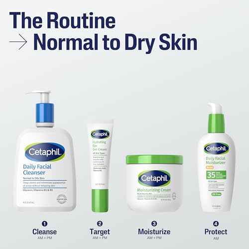 Cetaphil Daily Facial Cleanser Lotion for Combination to Oily, Sensitive Skin, 16 oz + Travel Size Moisturizing Lotion 2 oz