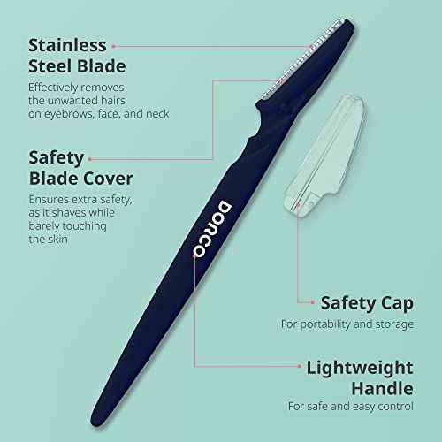 DORCO Line-Up Razor for Men - Ultimate Grooming Tool for Mustache & Beard (2 Pack)