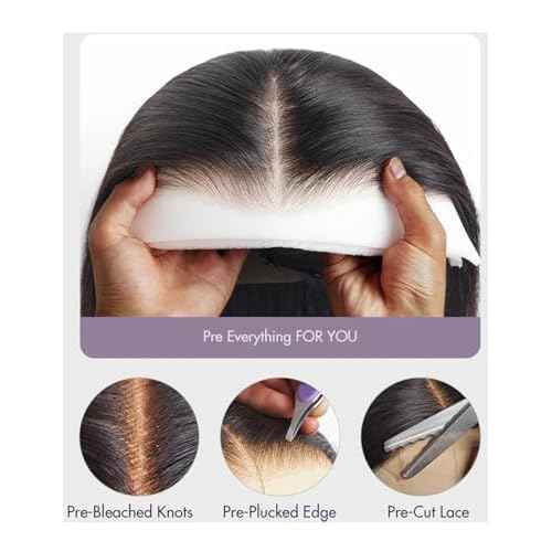 24 Inch Water Wave Lace Front Wigs Human Hair 180 Density 13x6 HD Lace Front Wigs Human Hair Pre Plucked Deep Curly Glueless Wigs Human Hair for Black Women (13x6 water wave front wigs, 24 Inch)