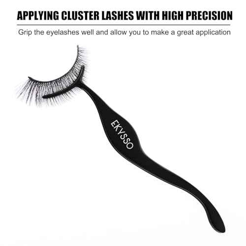 Lash Applicator Tools Set, 3-IN-1 Lash Cluster Tweezers for DIY Individual Eyelash Clusters Tools with Case, Comfort Grip for Precise DIY Eyelash Extension