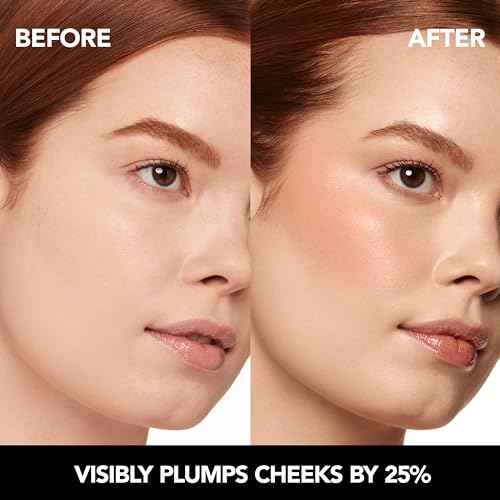 BUXOM Plump Shot Peptide Plumping Blush, Lightweight Matte Cream-to-Powder, Medium Buildable Color, Peptide-Infused Formula, Soft-Focus Finish, Cruelty-Free