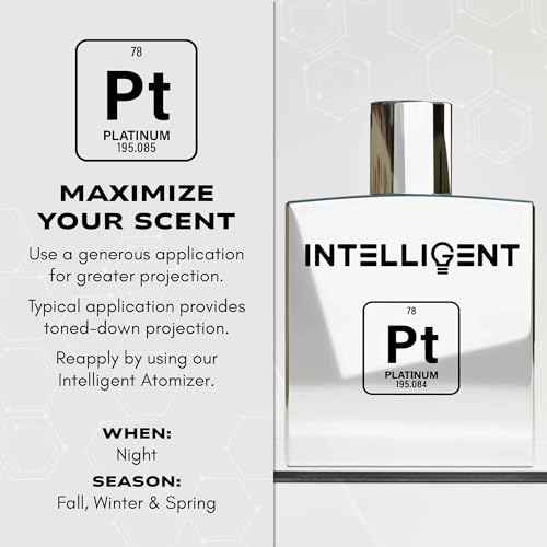 Intelligent Platinum Eau de Parfum | Cologne for Men | Sweet, Seductive, Striking | 3.4 Fl Oz (100 mL)