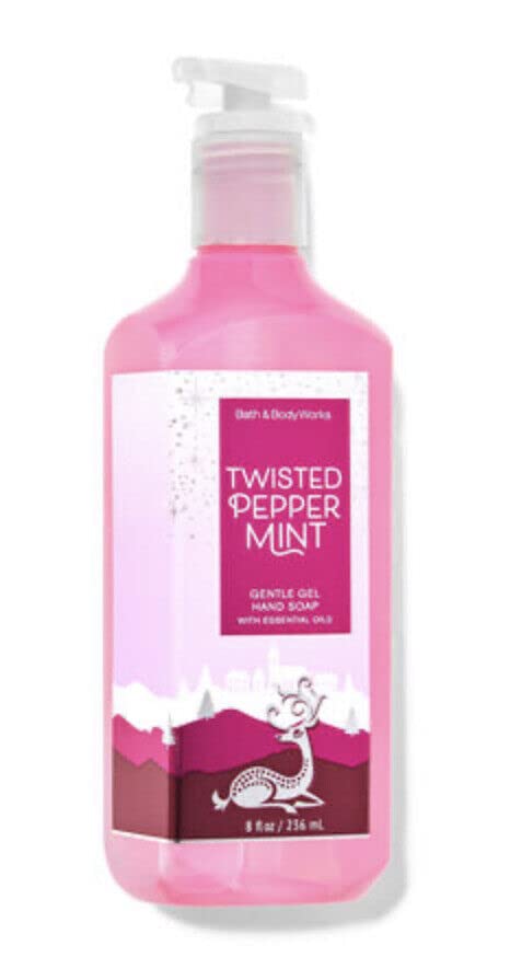 Bath and Body Works Twisted Peppermint Gentle Gel Hand Soap with Essential Oils , 8 Fl Oz