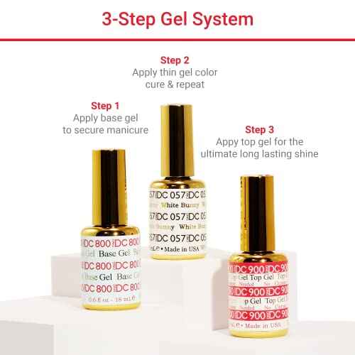 DND DC Gel Polish Set, Sheer Collection, UV Gel Polish and Air Dry Nail Lacquer, Matching Chip-Free Polish Duo, 0.5 Fl Oz Each