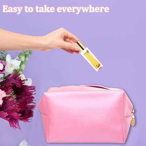 100 Pcs 10 ml Roller Bottles for Essential Oils, Square Thick Empty Glass Roller Bottles with Stainless Steel Roller Balls Protection Leakproof with 5 Funnel for Travel