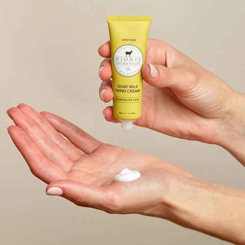 Dionis Goat Milk Skincare Assorted Scented Hand Cream 3 Pack, 2.5oz Travel Size Self Care Moisturizing Lotion For Women, Vitamins & Minerals Hydrate Dry Skin - Cruelty Free, Paraben Free