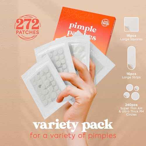 LivaClean 272 CT Pimple Patches Variety Pack Hydrocolloid Patches - Acne Patch XL, Large Pimple Dressing for Face Acne Patch XL