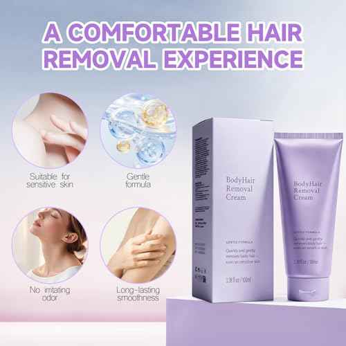 Facial Hair Removal Cream, Body Hair Removal Cream,Crema depiladora para mujer, Unisex Body & Skincare Depilatory Lotion with Spatula Applicator for Smooth Skin