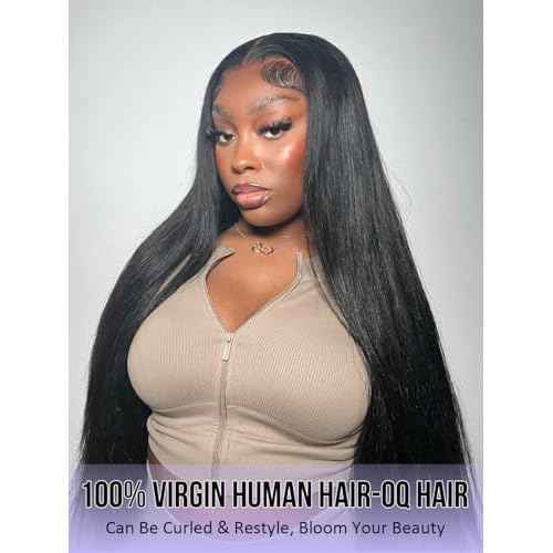 5X7 Wear and Go Glueless Wigs Human Hair Straight Wigs OQ Hair Glueless Wigs Human Hair Pre Cut Lace Front Wigs Human Hair Pre Plucked Beginner Friendly for Women 22Inch