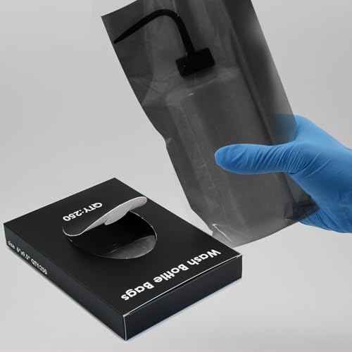 Tattoo Bottle Bags-Black 250pcs Dental Bottle Cover Tattoo Wash Bottle Bags Squeeze Bottle Bag Sleeves Barrier for Tattoo Bottles Tattoo Supplies (Black 500ML)