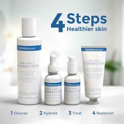 DERMAdoctor Calm Cool + Corrected Dermatologist Formulated Vitamin C Face Cream with Ferulic Acid + Vitamin E Oil; Ceramide Moisturizer for Sensitive Skin - 2.0 oz