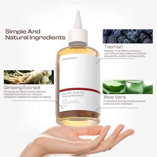 Glycolic Acid Toner: 240ml Glycolic Acid 7% Exfoliating Toner Toning Solution Which Soothes and Hydrates Skin