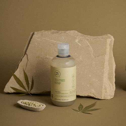 Tea Tree Hemp Restoring Shampoo & Body Wash, 2-in-1 Cleanser, For All Hair Types