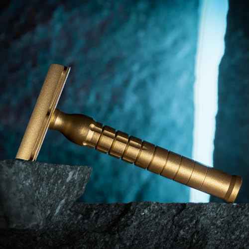 The Goodfellas¡¯ Smile Bayonetta CNC?Machined 100?% Brass Double?Edge Safety Razor ? Precision Comfort Shave Design, Sand?Blasted Satin Finish, Crafted in Italy