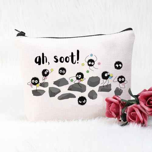 POFULL Anime Inspired Gift Anime Lover Zipper Pouch Makeup Bag