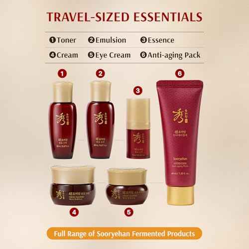 Sooryehan Ginseng Skincare gift Set - Hyobidam Korean Skin Care Set, Premium Gift Set for Intense Hydration, Firm Skin, Wild Ginseng, 13.53 fl oz