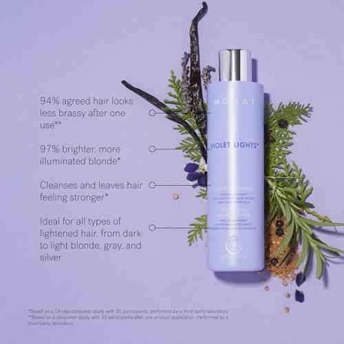 MONAT Violet Lights Anti-Brass Shampoo ? Subtly Illuminates Hair ? Advanced Toning Formula ? Vibrant & Manageable Results ? Gentle Cleansing for Radiant Locks ? Enriched with REJUVENIQE¢ç