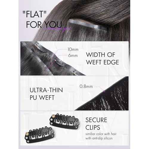 LUVME HAIR Hair Extensions Real Human Hair Fullness with 1 Pack 135g Silky Straight Clip in Hair Extensions 9pcs 20clips 18 inch Hair