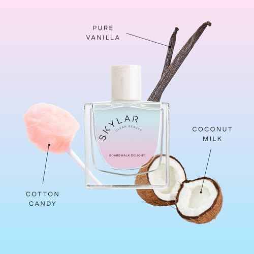 Skylar Boardwalk Delight Eau de Parfum - Hypoallergenic & Clean Perfume for Women & Men, Vegan & Safe for Sensitive Skin - Notes of Cotton Candy, Vanilla & Coconut Milk - 50mL /1.7 Fl oz