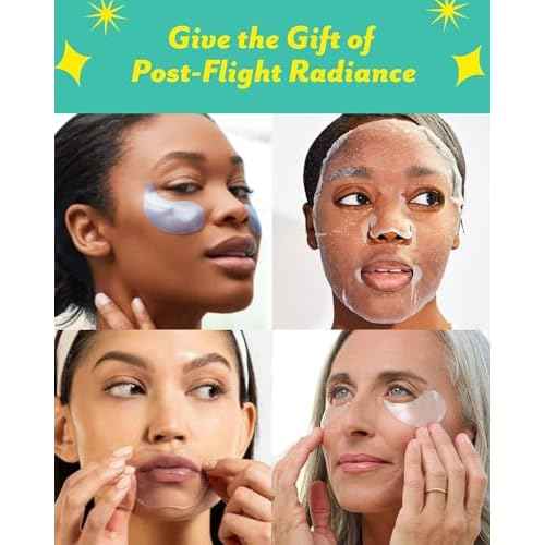 Patchology On The Fly Travel Skincare Kit, Travel-Friendly Hydrating Skin Essentials, Includes 2 Pairs of Eye Patches, 2 Hydrating Face Mask Sheets & 1 Lip Mask, Christmas Gifts & Stocking Stuffers