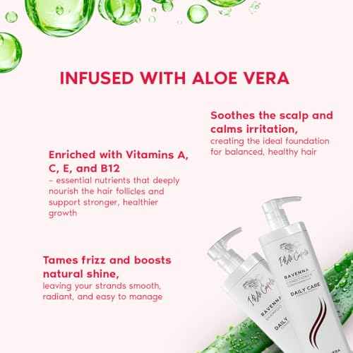 I Belli Capelli Ravenna Aloe Vera Shampoo & Conditioner Set ? Sulfate & Paraben-Free, Deep Moisture, Breakage Reduction for Dry, Damaged & All Hair Types, 2¡¿1L (33.8 fl oz each)