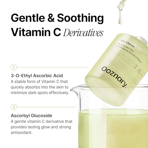 Vita 3 Serum with Vitamin C Derivatives and Niacinamide plus Glutathione for Uneven Skin Tone & Dull Skin | Korean Skin care | 1.69 fl.oz 50ml