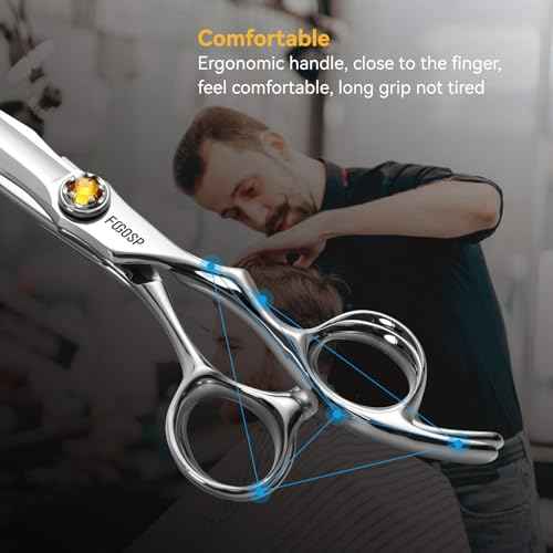 Professional Hair Scissors 6.5¡± Barber Scissors Japan VG10 Fine Cutting Blades Professional CNC Hair Shears Barber Scissor for Men and Women Haircut Shear Kit