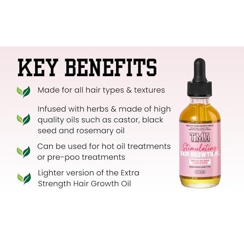The Mane Attraction Hair Oil for All Hair Types, Infused with Rosemary Oil, Castor Oil & Black Seed Oil - Stimulating Hair Growth, Seals in Moisture, Soothes Irritated Scalp. Mini, 2oz