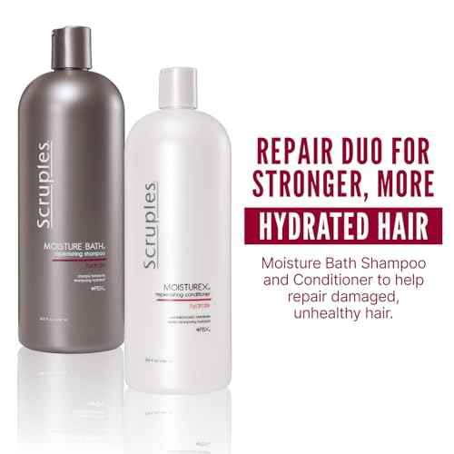 Scruples Moisture Bath Shampoo & Moisturex Conditioner Set - Nourishing & Moisturizing Duo for Dry, Frizzy Hair Repair (33.8 oz)