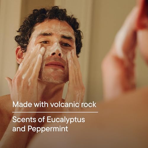 Harry's Exfoliating Face Wash for Men, Gentle Facial Skin Care Products with Volcanic Rock Exfoliant, 7.1 Fl. Oz, Home and Trial and Travel Bundle