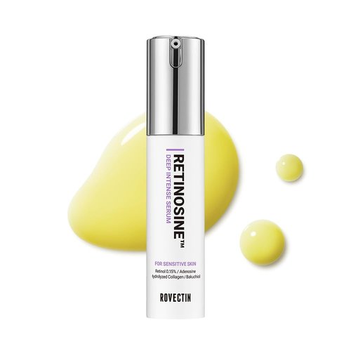 ROVECTIN Retinosine Deep Intense Serum - Retniol 0.15%, Adenosine, Hydrolyzed Collagen, Bakuchiol | For sensitive skin, Korean Skin Care - (0.67 fl oz, 20ml)