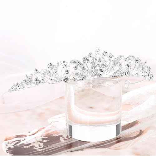 TOBATOBA Silver Tiara Crowns for Women Girls Wedding Tiara Princess Tiara for Wedding Prom Quinceanera Birthday Crown Halloween Hair Accessories
