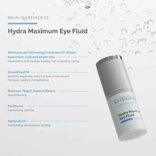 Hydra Maximum Eye Fluid (0.5 fl oz) - Reduces Fine Lines, Wrinkles & Dark Circles ? Under Eye Treatment - Hyaluronic Acid - Eye Care - Dr. Schrammek