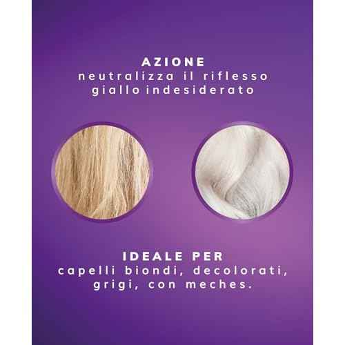 Fanola Wonder No Yellow Purple Hair Mask - Acidic pH Deep Conditioning Hair Mask for Blonde, Bleached & Grey Shades - Intense Violet Pigment Neutralizes Brassy Tones (33.8 Ounce)
