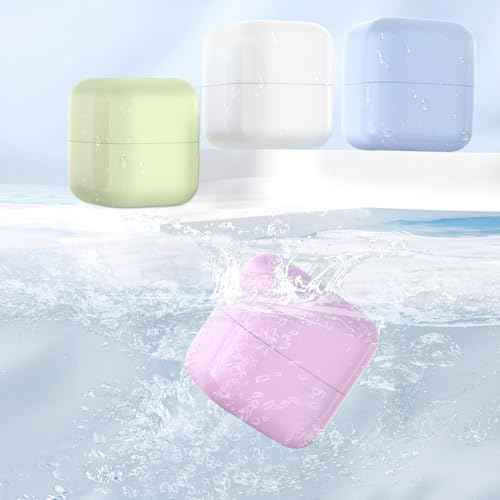TSA Approved 1oz (30ml) Leak-Proof Travel Containers 4 Pack - Containers for Toiletries with 4 Spoons for Toiletries, Cosmetics, Face, Hand & Body Creams - TSA Compliant Travel Essentials