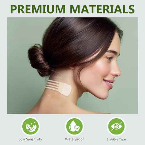 Neck Lift Tape, 28 Pcs Neck Wrinkle Patches for Smoothing Skin & Reducing Fine Lines, Comfortable & Waterproof Strips for Daily Care