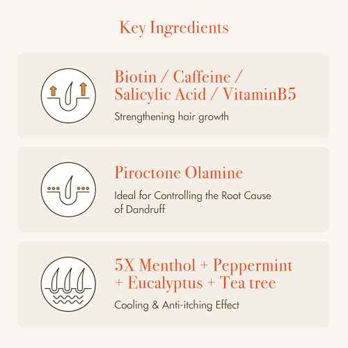 Red by Kiss Growth MD Scalp Shampoo, 5X Menthol Extra Tingling for Thicker & Fuller Hair, Vitamins & Biotin Infused for Strengthening & Itch Relief, Vegan Formula & Cruelty Free (10oz)