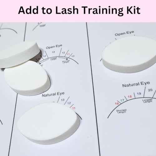 20 PCS Lash Sponges for Practice, Eye Shaped Practice Sponge, Lash Map Sponge, Eyelash Extension Beginners Supplies Kit, Cosmetic Makeup Sponge, Disposable, Eyelash tools(LEES A.M.)