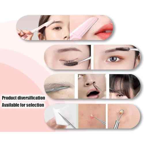 Tweezers Kit Tweezer for Women Facial Hair Removal Tweezers Professional Tweezers Set Eyebrow Tweezer, [9+1 PCS] Professional Stainless Steel Eyebrow for Women &Men,Black Beauty Sets