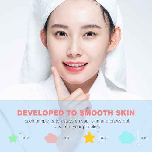 Pimple Patches for Face 280PCS, Hydrocolloid Acne Patches for Covering Zits and Blemishes, Cute Star Pimple Patches, Facial Skin Care Products.