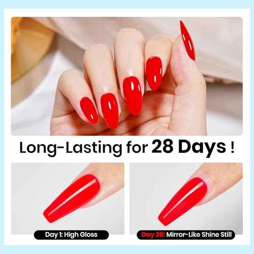Beetles Top Coat Gel Nail Polish, 2Pcs 15ml No Wipe Gel Top Coat High Gloss Shiny Long-Lasting Clear Nail Polish Soak Off Nail Lamp Needed Home DIY Manicure Gifts for Women