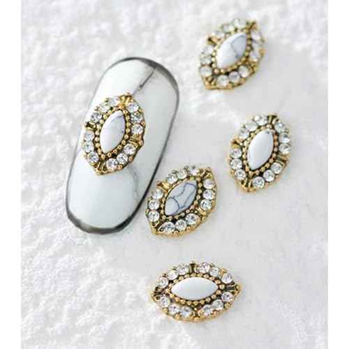 50PCS Western Nails Turquoise Nail Charms 3D Nail Art Supplies Nail Accessories Nail Decoration Retro Nail Charms for Manicure Craft