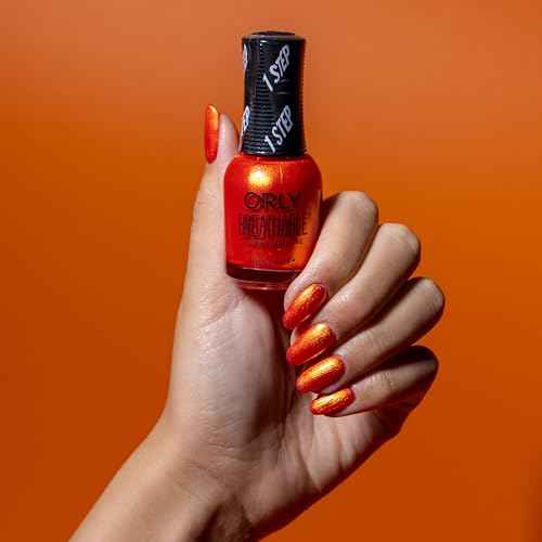 Orly Melting Point Nail Polish Collection | GoldenOrange Shimmer | Long-Wearing, Full Coverage Formula with Gripper Cap | Vegan & Cruelty-Free (Erupt To No Good)