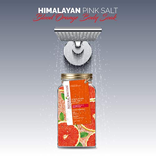 Natural Solution Pink Salt Body Soak with Blood Orange,Organic Joint & Muscle Relief Soak - 3 lbs