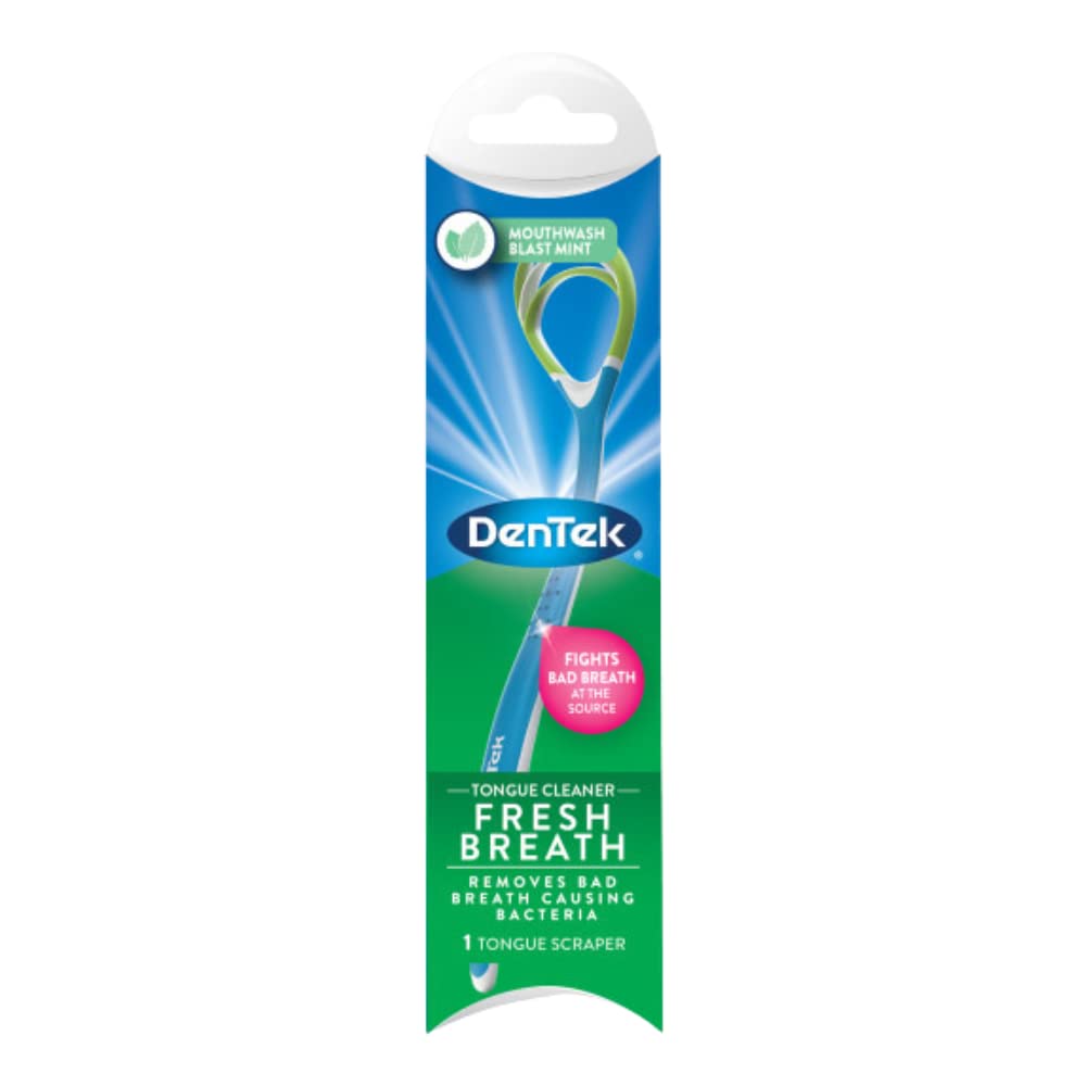 DenTek Fresh Breath Tongue Cleaner, 1 Count. (Pack of 12)