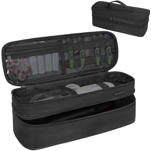 Double Layer Travel Carrying Case Compatible with Shark Flexstyle, Storage Case for Revlon One-Step Hair Dryer and Volumizer Hot Air Brush Portable Organizer Bag for Dyson Airwrap Styler