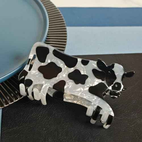 Novelty Cow Claw Clips,Acrylic Hair Clip for Women,Funny Hair Clip,Fashion Claw Clips