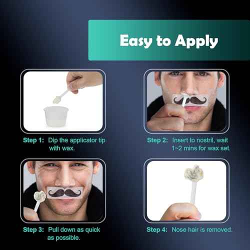300g Wax Nose Wax Kit, Nose Hair Wax with 10 Waxing Sticks, Quick & Painless Nose Hair Waxing Kit for Men and Women Used at Least 50 Times Usage